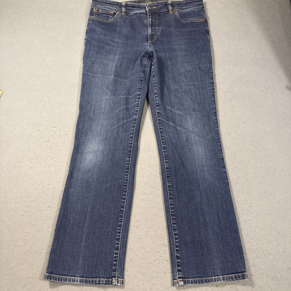 JEANS LRL Ralph Lauren Womens 12 Blue Classic Straight Leg Denim